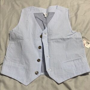 NWT Crown & Ivy Blue and White Striped Shirt